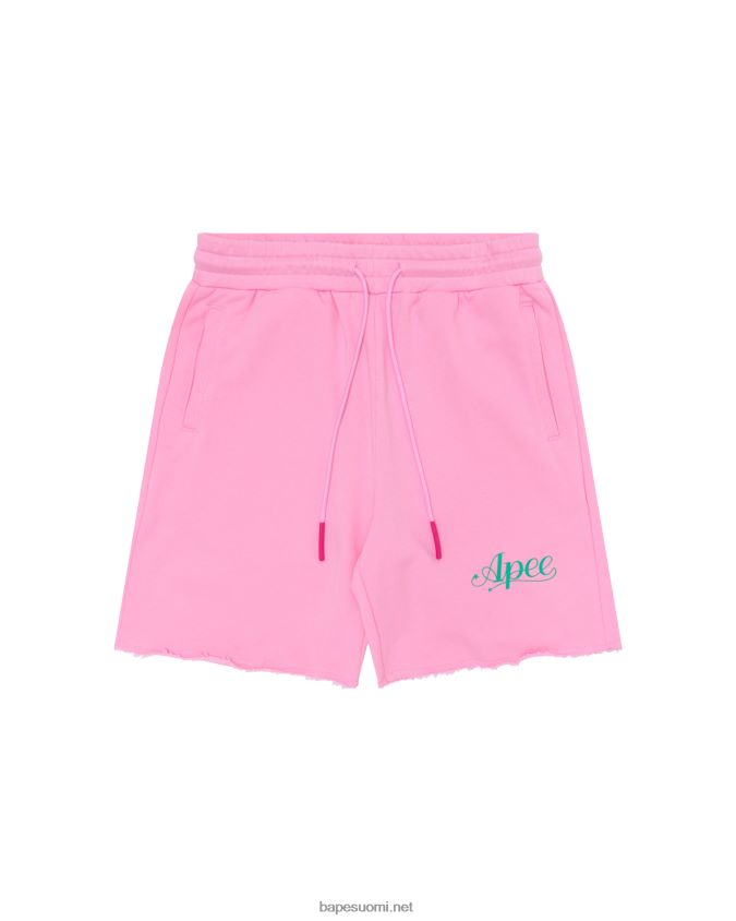 vaaleanpunainen naiset A Bathing Ape logoiset lounge-shortsit 8HT2D8961
