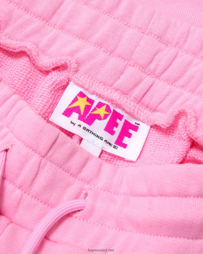 vaaleanpunainen naiset A Bathing Ape logoiset lounge-shortsit 8HT2D8961