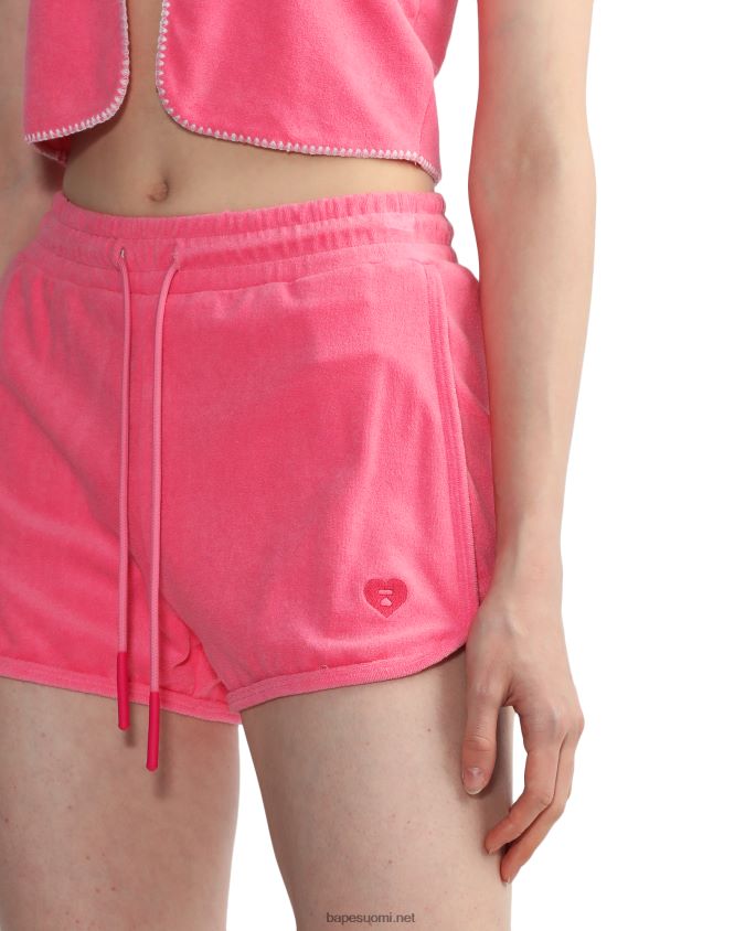 vaaleanpunainen naiset A Bathing Ape pyyhekuvioiset shortsit 8HT2D8831