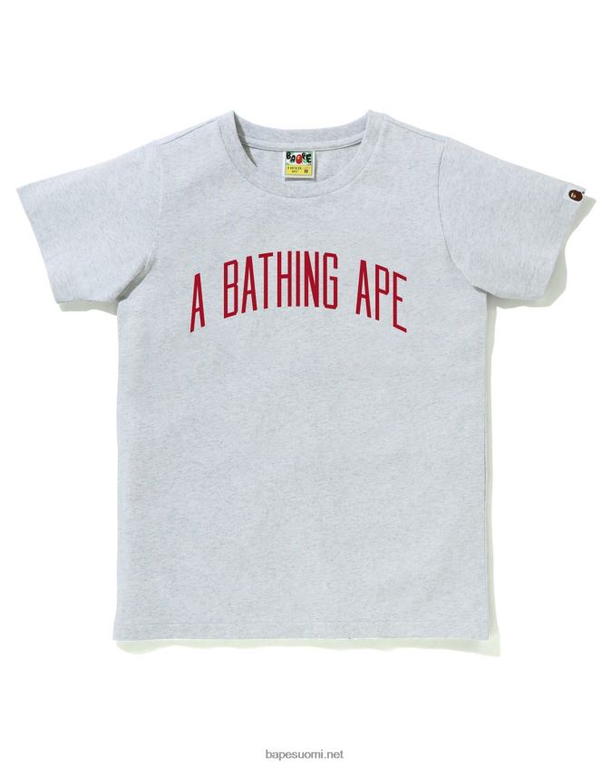 harmaa naiset A Bathing Ape kirjain t-paita 8HT2D8890