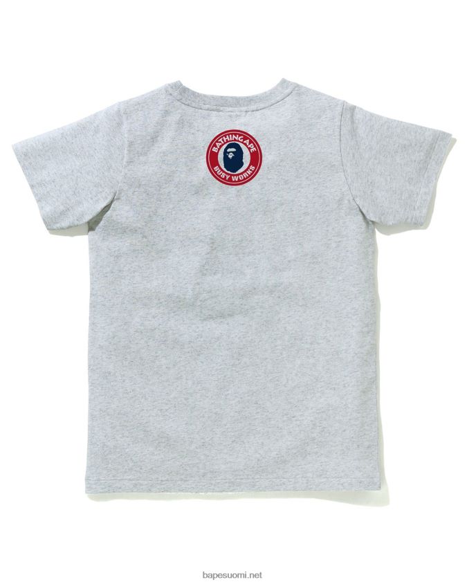 harmaa naiset A Bathing Ape kirjain t-paita 8HT2D8890