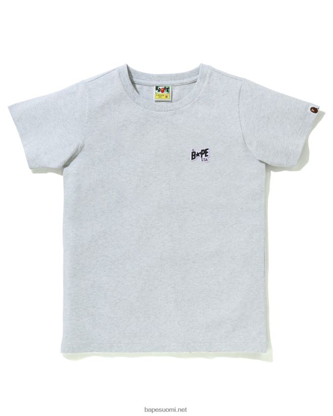 harmaa naiset A Bathing Ape logo one point T-paita 8HT2D81002