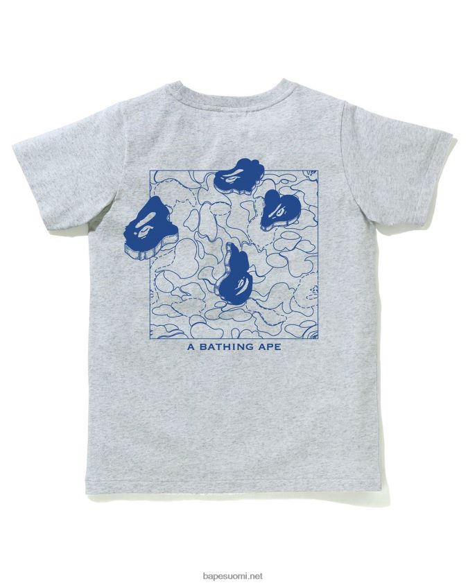 harmaa naiset A Bathing Ape mustepainatuspaita 8HT2D8928