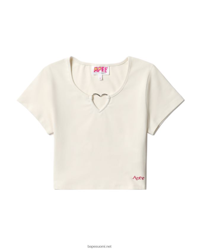 kerman värinen naiset A Bathing Ape sydämenmuotoinen metallinen rengastoppi 8HT2D8840
