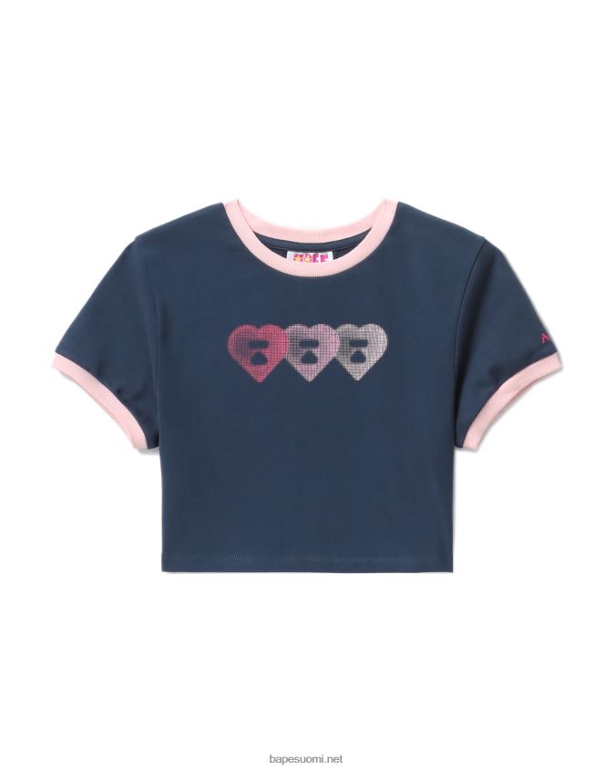 laivastonsininen naiset A Bathing Ape graafinen t-paita #3 8HT2D8845