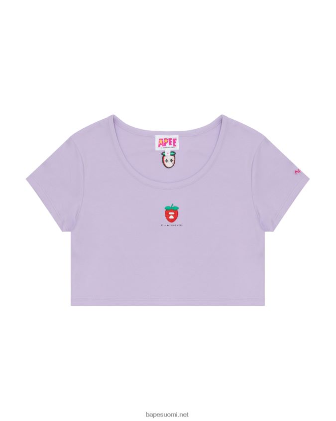 liila naiset A Bathing Ape logo marja tee 8HT2D8938