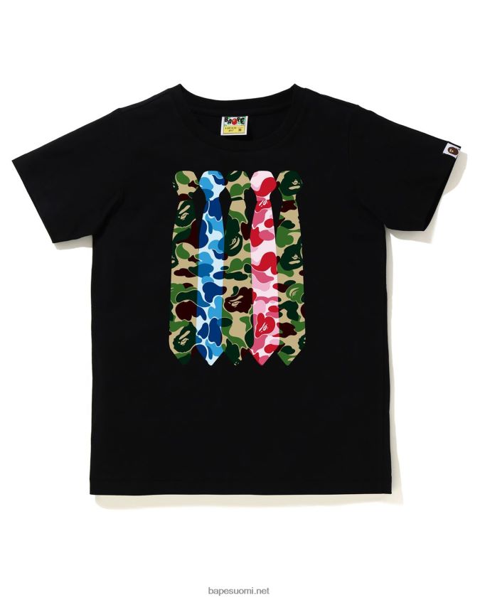 musta naiset A Bathing Ape abc camo kaulanauha t-paita 8HT2D8887