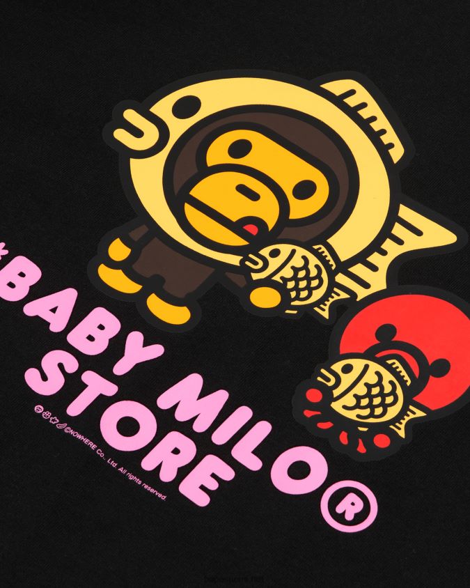 musta naiset A Bathing Ape baby milo graafinen paita 8HT2D8860