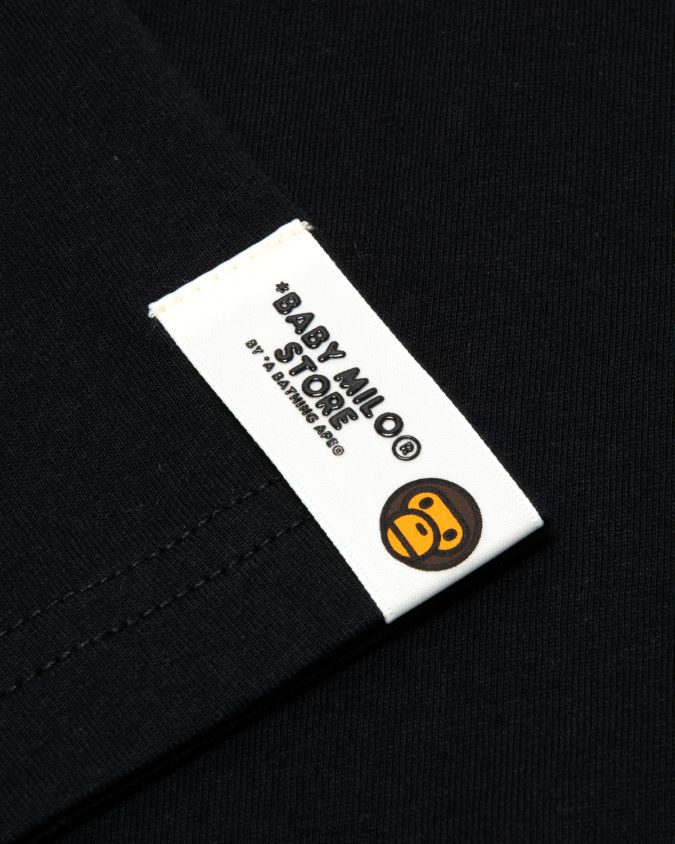 musta naiset A Bathing Ape baby milo slim fit paita 8HT2D8810