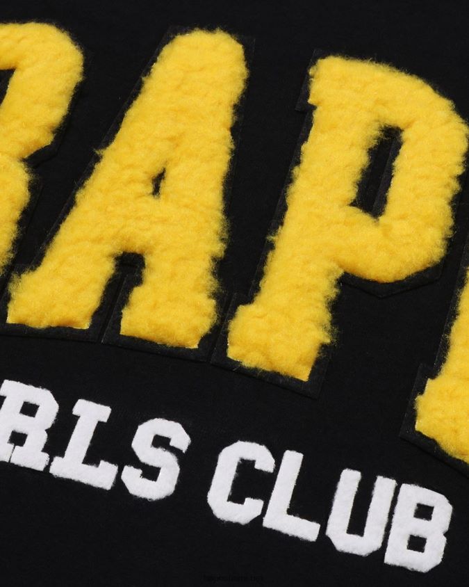 musta naiset A Bathing Ape boa fleece tyttöjen t-paita 8HT2D8881
