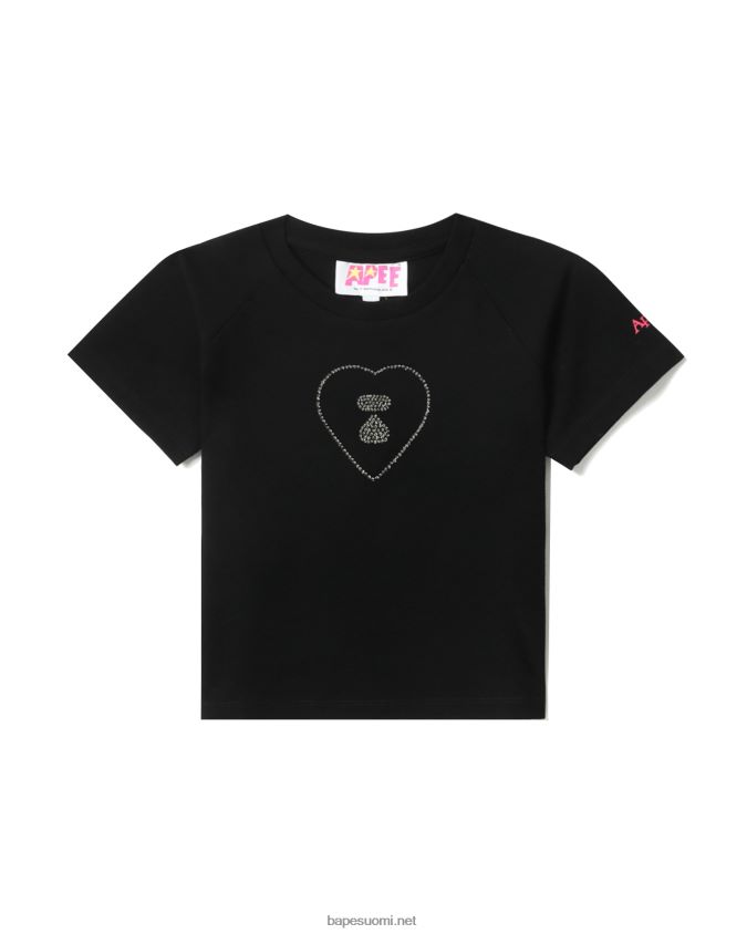 musta naiset A Bathing Ape graafinen t-paita #2 8HT2D8812