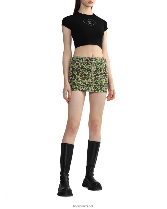 musta naiset A Bathing Ape graafinen t-paita #2 8HT2D8812