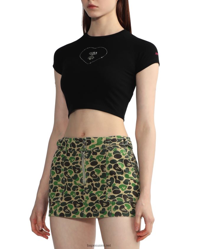 musta naiset A Bathing Ape graafinen t-paita #2 8HT2D8812