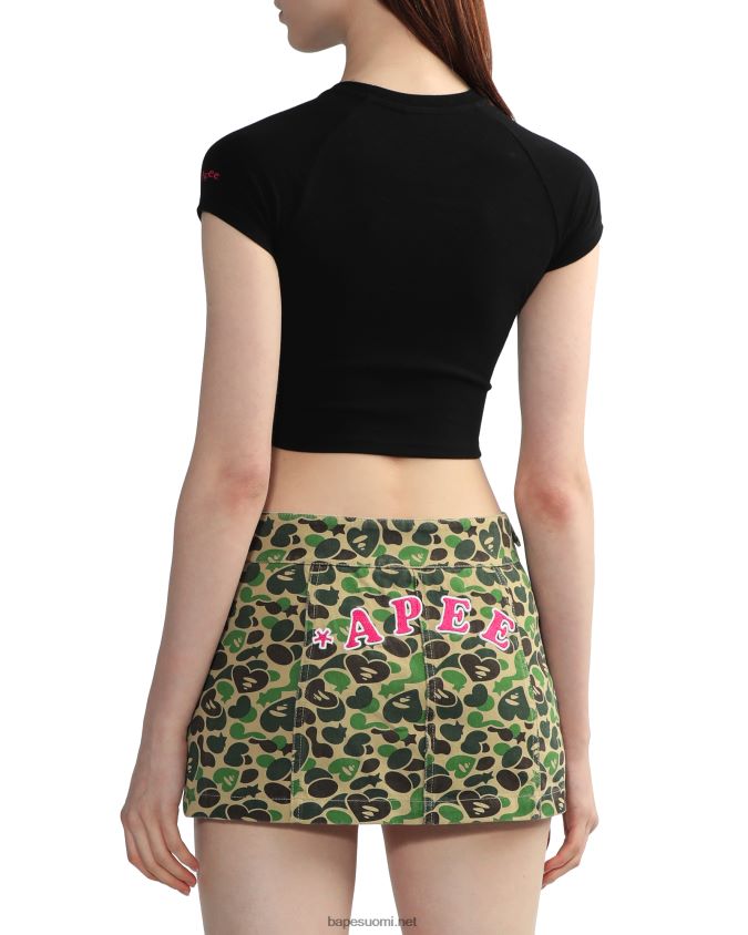 musta naiset A Bathing Ape graafinen t-paita #2 8HT2D8812