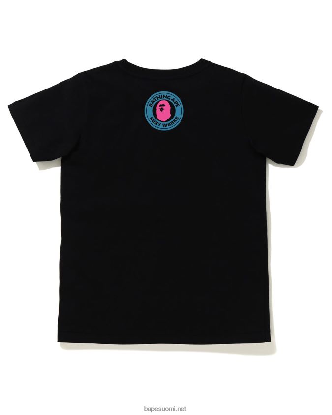 musta naiset A Bathing Ape kirjain t-paita 8HT2D8889