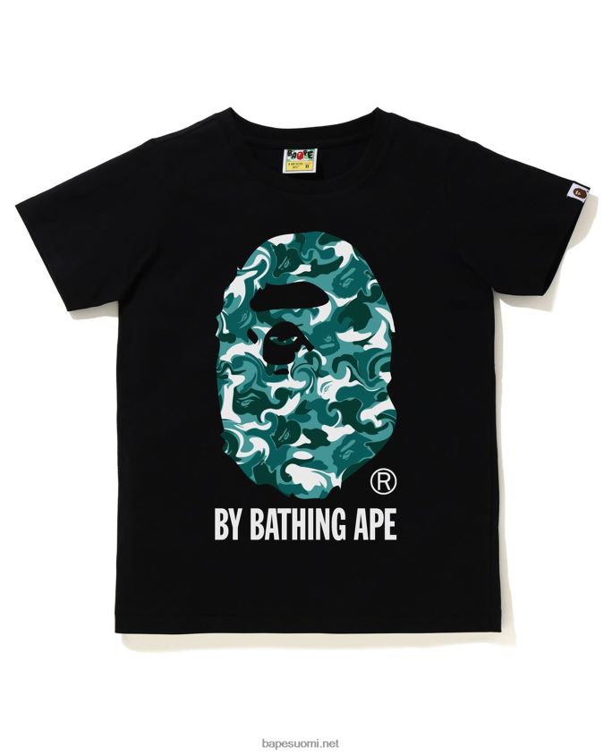 musta naiset A Bathing Ape marmorinen camo tee 8HT2D81014