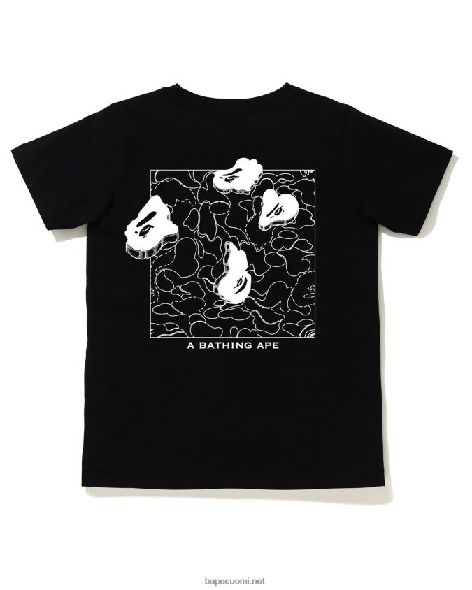 musta naiset A Bathing Ape mustepainatuspaita 8HT2D8927