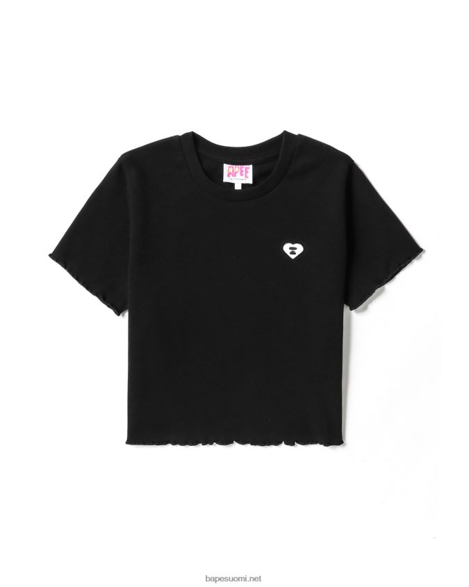 musta naiset A Bathing Ape rajattu logopäällinen 8HT2D8822