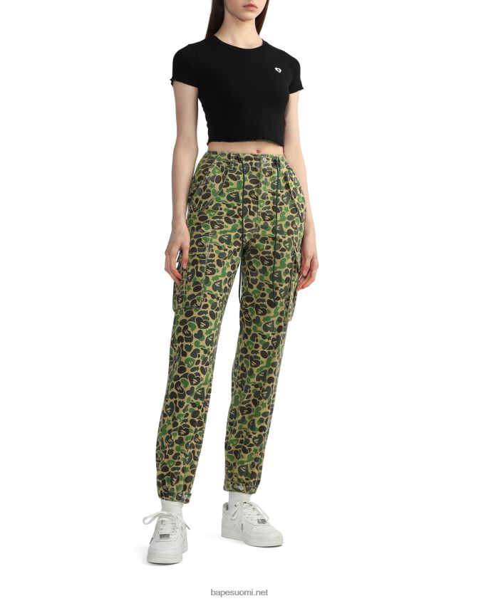 musta naiset A Bathing Ape rajattu logopäällinen 8HT2D8822