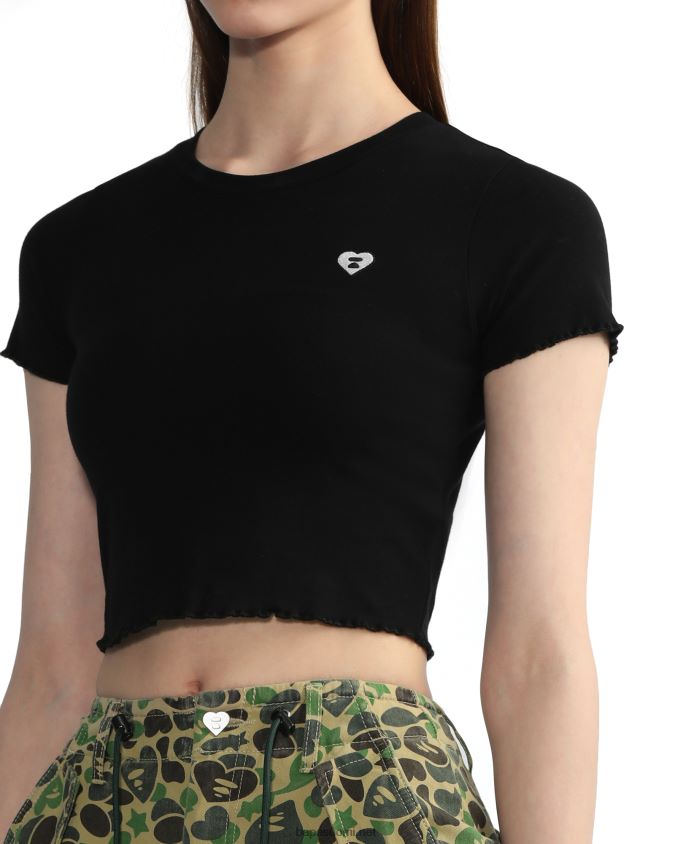 musta naiset A Bathing Ape rajattu logopäällinen 8HT2D8822
