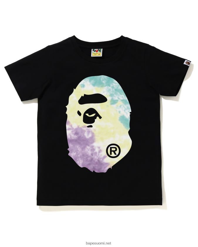 musta naiset A Bathing Ape solmittava iso pää T-paita 8HT2D8999