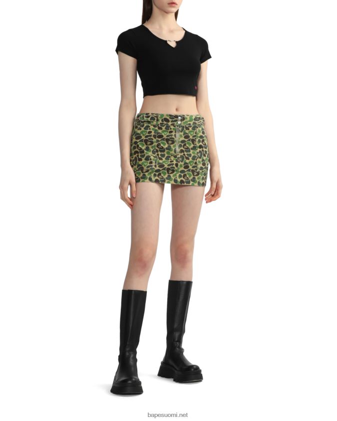 musta naiset A Bathing Ape sydämenmuotoinen metallinen rengastoppi 8HT2D8839