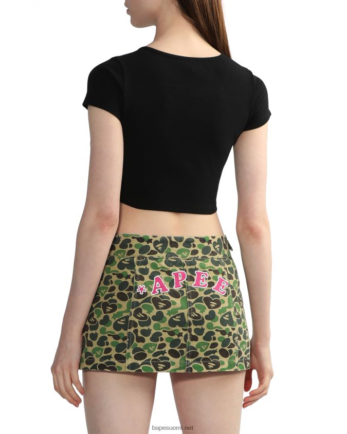 musta naiset A Bathing Ape sydämenmuotoinen metallinen rengastoppi 8HT2D8839