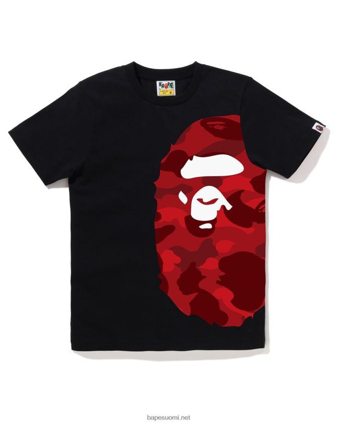 musta naiset A Bathing Ape väri camo puoli iso pää T-paita 8HT2D8896