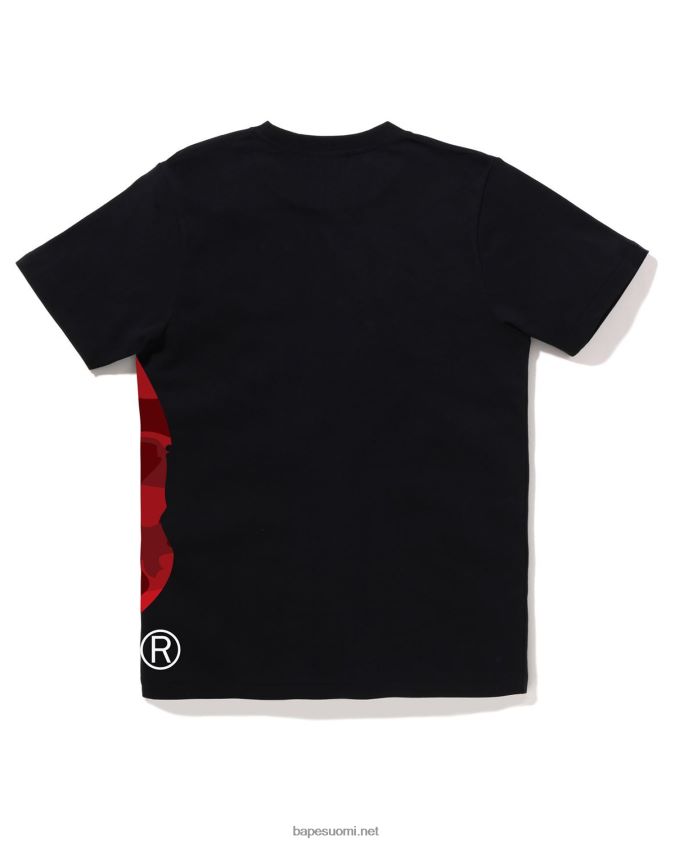 musta naiset A Bathing Ape väri camo puoli iso pää T-paita 8HT2D8896