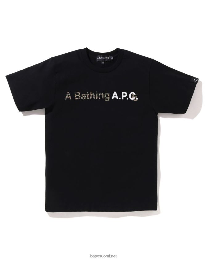 musta naiset A Bathing Ape x a.p.c. leveä t-paita 8HT2D8900