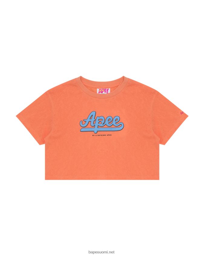 oranssi naiset A Bathing Ape graafinen leikattu t-paita 8HT2D8953