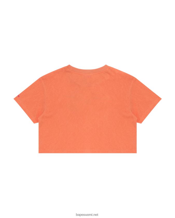 oranssi naiset A Bathing Ape graafinen leikattu t-paita 8HT2D8953