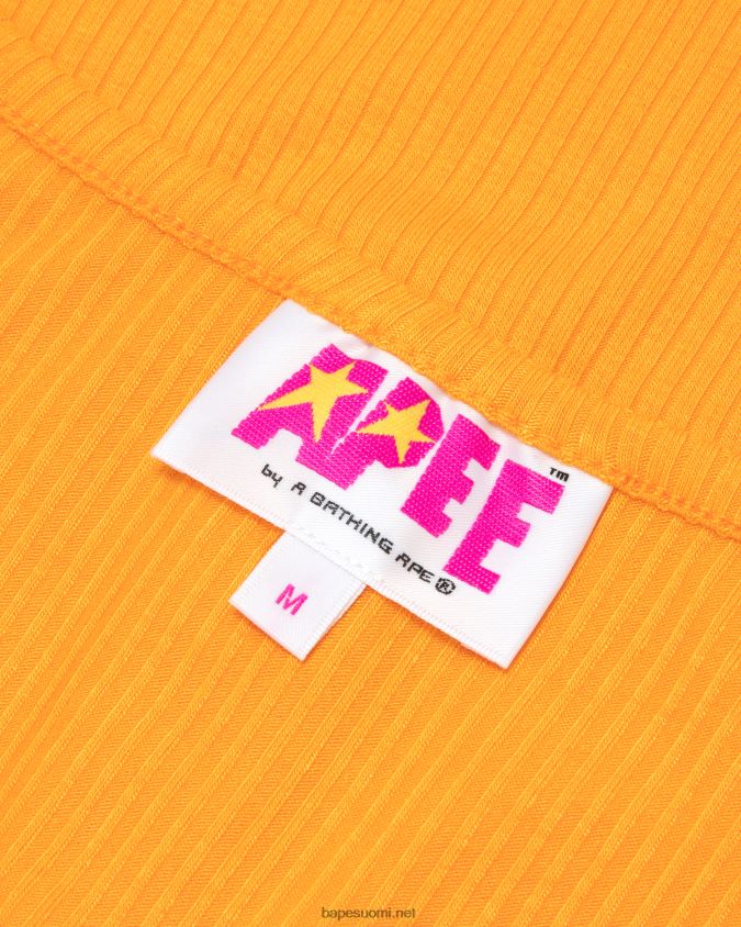 oranssi naiset A Bathing Ape logo kiristysnyörillä rajattu yläosa 8HT2D8934