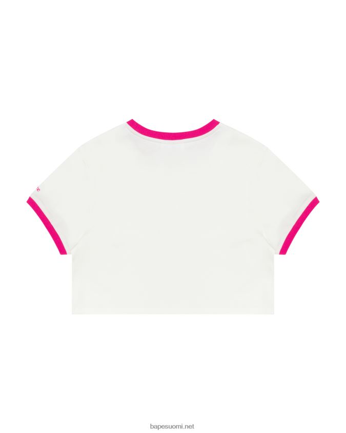 seinä valkoinen naiset A Bathing Ape sydän leikattu t-paita 8HT2D8963