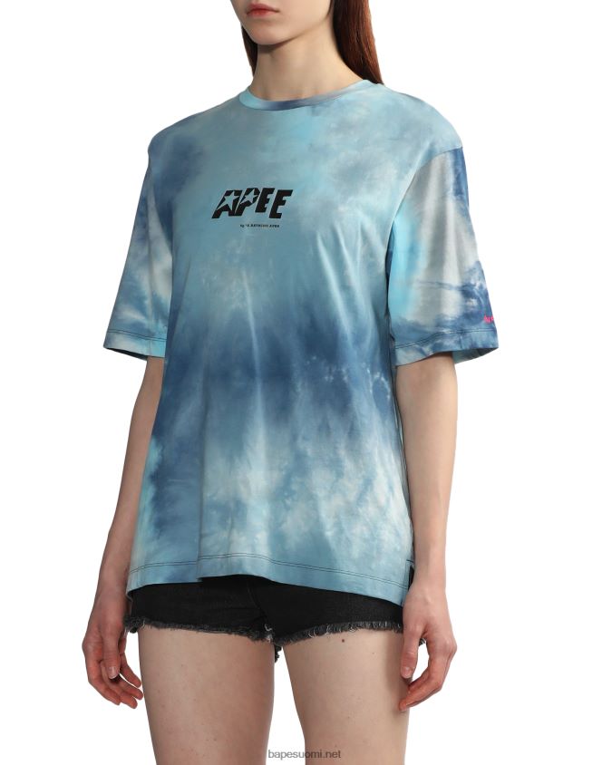 sininen naiset A Bathing Ape solmittava graafinen halkiopaita 8HT2D8847