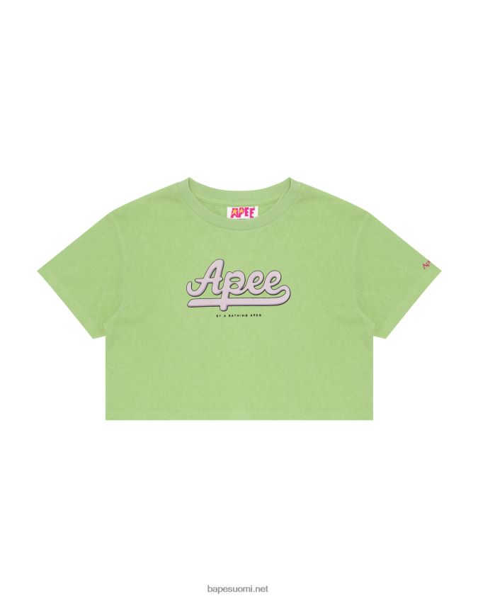 syksyn vihreä naiset A Bathing Ape graafinen leikattu t-paita 8HT2D8951