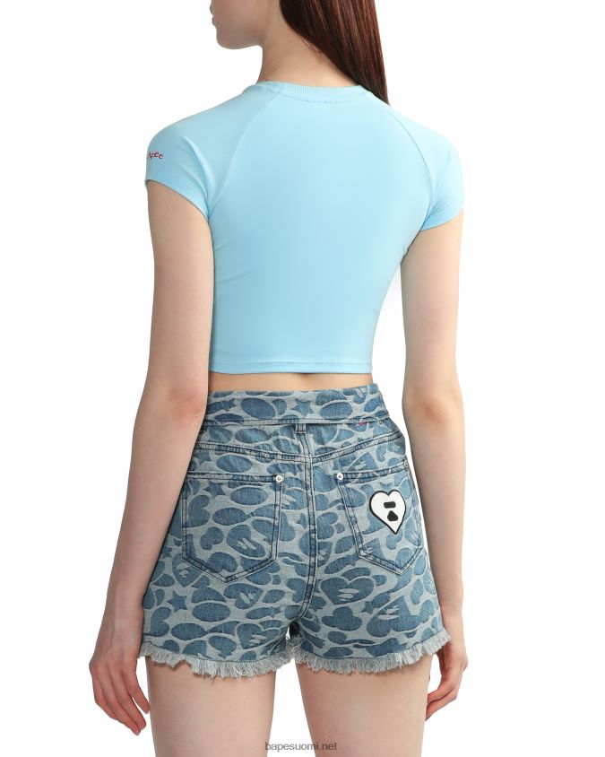 taivaansininen naiset A Bathing Ape graafinen t-paita #2 8HT2D8813