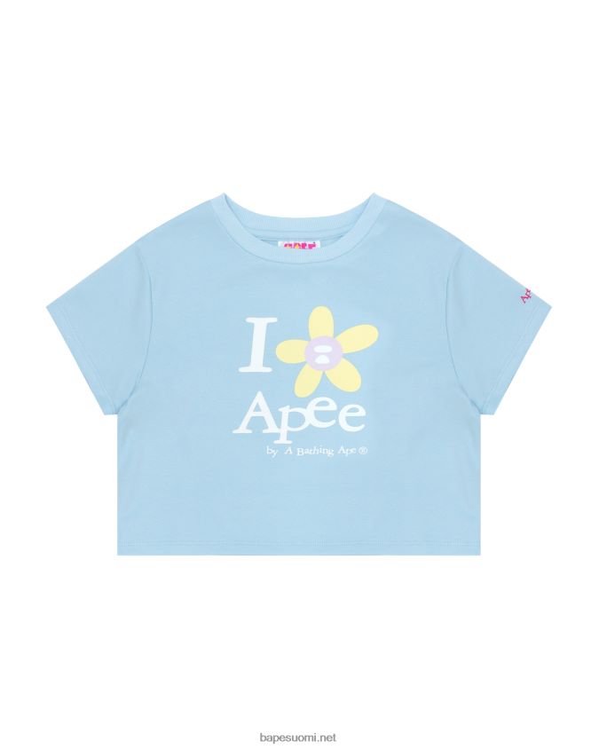 taivaansininen naiset A Bathing Ape kukka leikattu t-paita 8HT2D8965