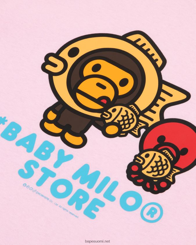 vaaleanpunainen naiset A Bathing Ape baby milo graafinen paita 8HT2D8861