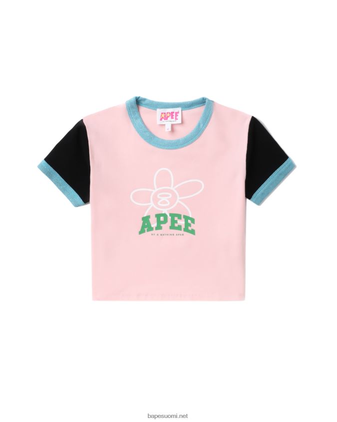 vaaleanpunainen naiset A Bathing Ape graafinen toppi 8HT2D8801