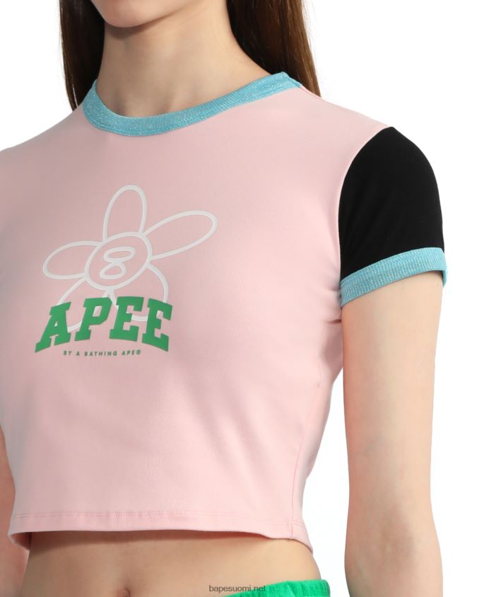 vaaleanpunainen naiset A Bathing Ape graafinen toppi 8HT2D8801