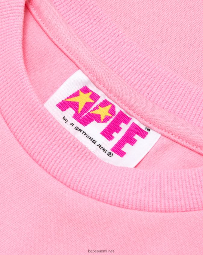 vaaleanpunainen naiset A Bathing Ape kukka leikattu t-paita 8HT2D8966