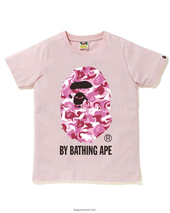 vaaleanpunainen naiset A Bathing Ape marmorinen camo tee 8HT2D81015