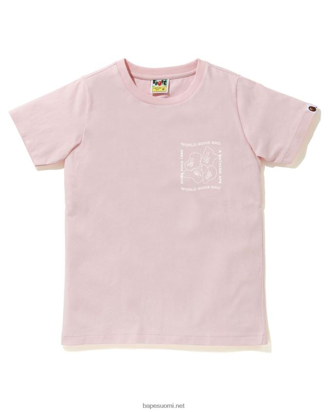 vaaleanpunainen naiset A Bathing Ape mustepainatuspaita 8HT2D8929