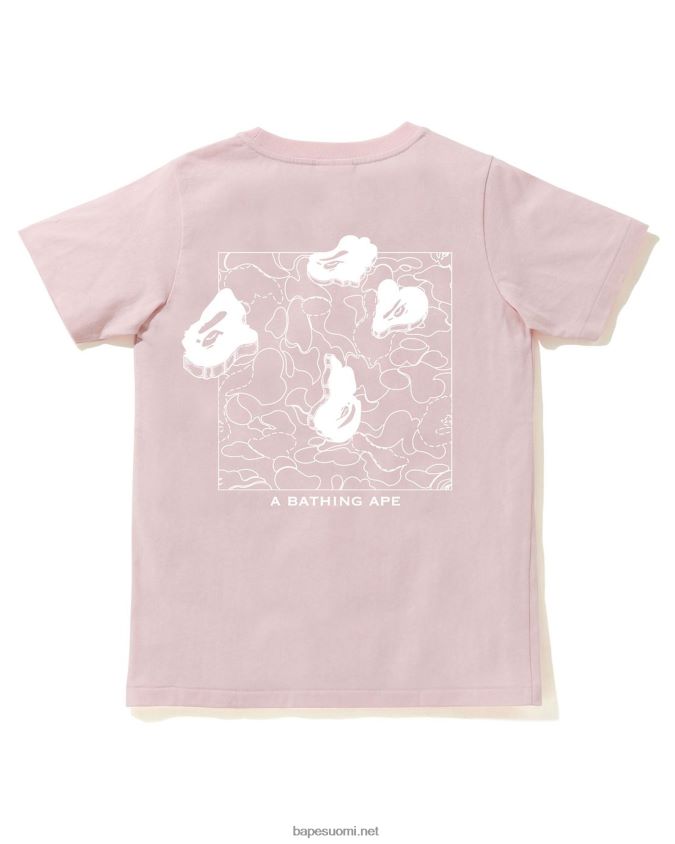 vaaleanpunainen naiset A Bathing Ape mustepainatuspaita 8HT2D8929
