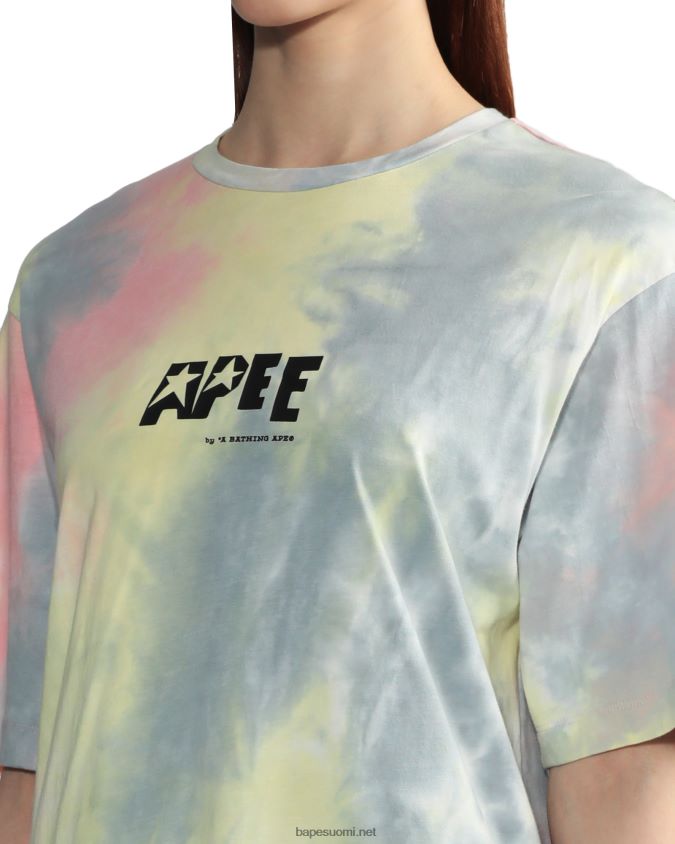 vaaleanpunainen naiset A Bathing Ape solmittava graafinen halkiopaita 8HT2D8848