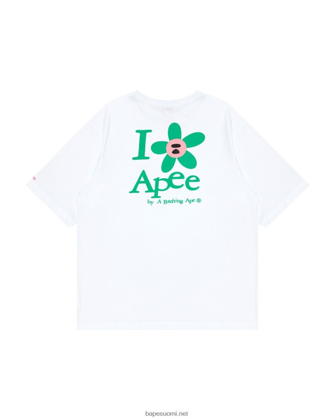 valkaistu valkoinen naiset A Bathing Ape klassinen t-paita 8HT2D8958