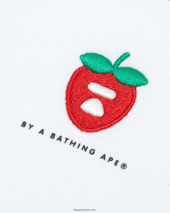 valkaistu valkoinen naiset A Bathing Ape logo marja tee 8HT2D8939