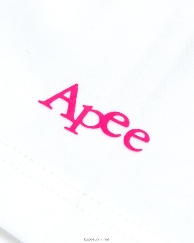 valkaistu valkoinen naiset A Bathing Ape logo marja tee 8HT2D8939