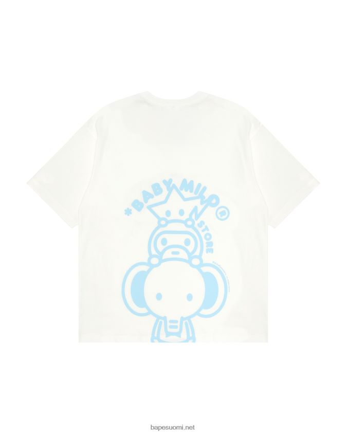 valkoinen naiset A Bathing Ape baby milo boxy fit paita 8HT2D8850